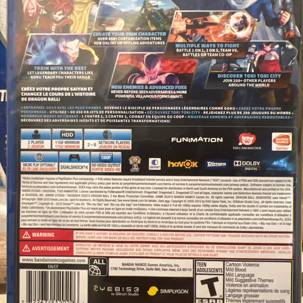 Dragon Ball: Xenoverse - Playstation 4 - GSB