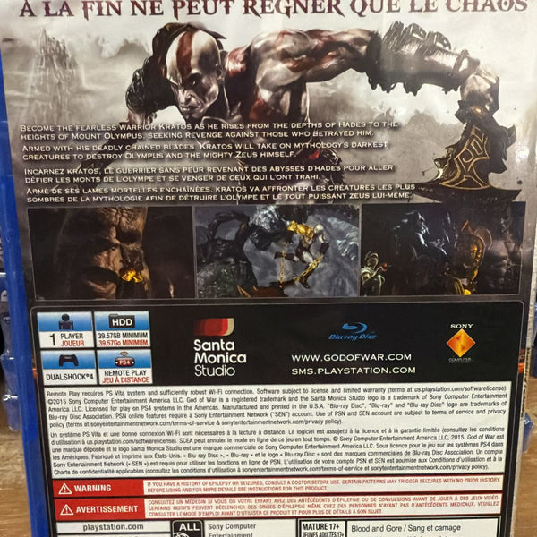 God of War 3 Remastered - PS Hits - Playstation 4 - RYL