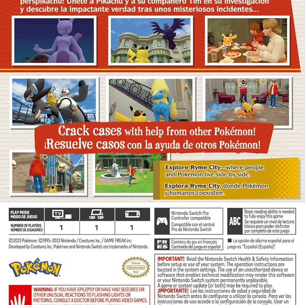 Detective Pikachu Returns - Nintendo Switch - RYL