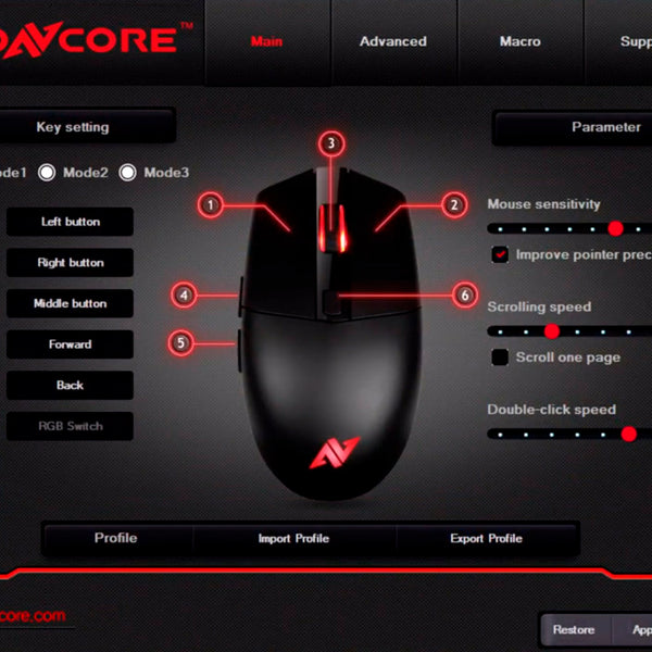 ABKONCORE A660 Gaming Mouse Wired, [10000 DPI] Computer Mice for Laptop with 8 Programmable Buttons, RGB Backlight, Adjustable DPI, Comfortable Grip Mice for Laptop, PC, Mac,Windows 7/8/10