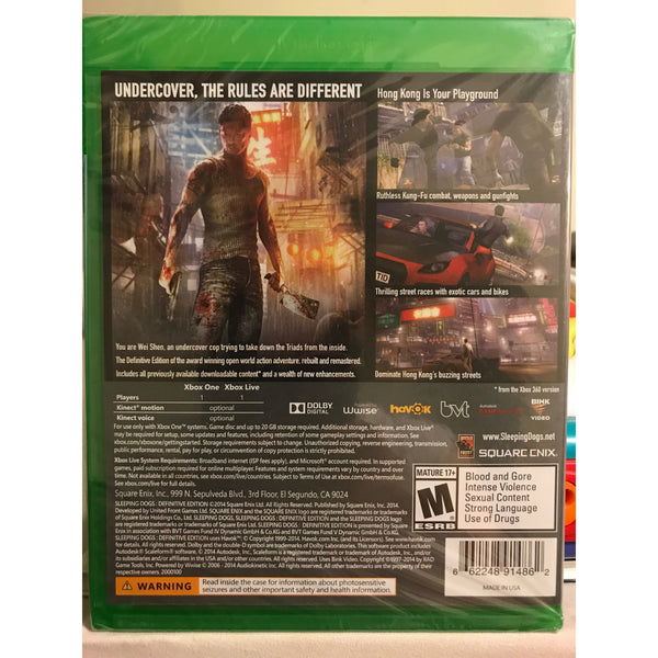 Sleeping Dogs: Definitive Edition - XBOX ONE