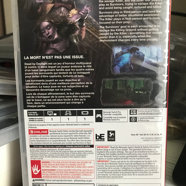 Dead by Daylight: Definitive Edition - Nintendo Switch - GSB