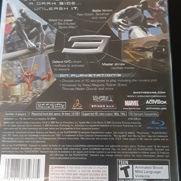 Spider-Man 3 - Playstation 3