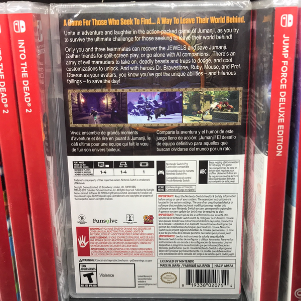 JUMANJI: The Video Game - Nintendo Switch - RYL